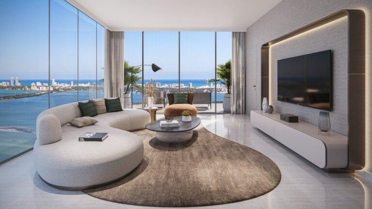 Morada team showcasing bespoke Italian furniture for luxury interiors at Aria Reserve.